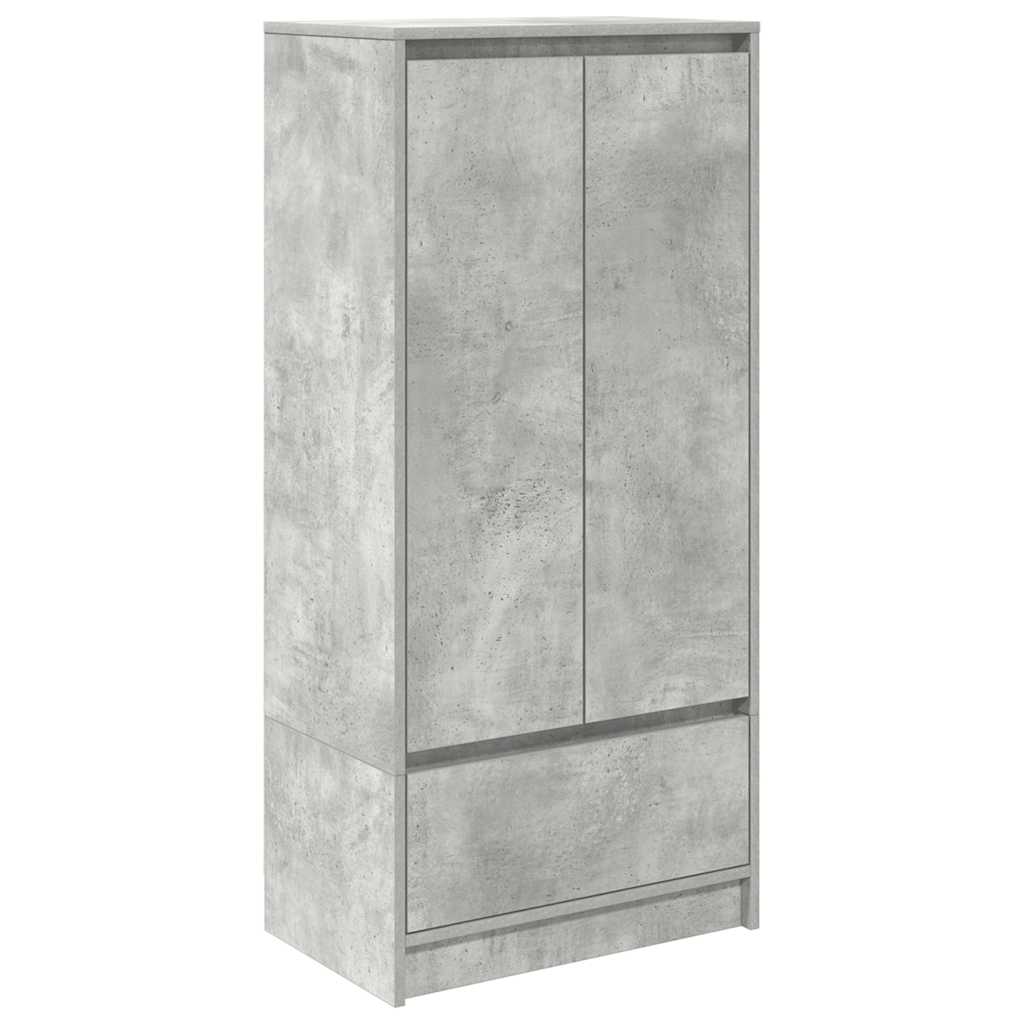 Cabinet with Drawer Concrete Grey 55.5x34x119.5 cm Engineered Wood